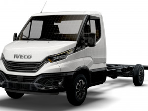 iveco daily single cab l4 chassis 2022 3D 模型