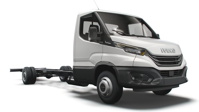 iveco daily single cab l7 chassis 2022 3D Model .c4d .max .obj .3ds .fbx .stl .blend 