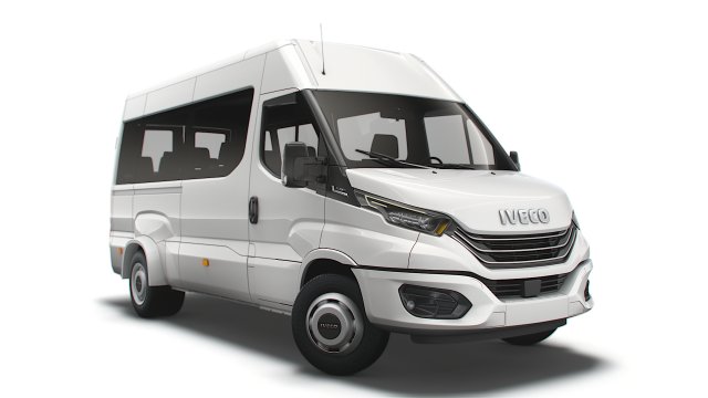 iveco daily minibus l3h2 2022 3D Модель .c4d .max .obj .3ds .fbx .stl .blend 