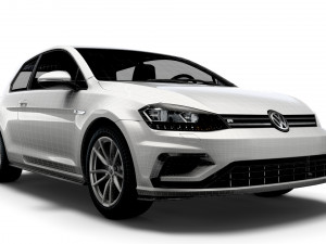 Volkswagen Golf R 3door Typ 5G 2017 3D Model