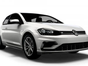 Volkswagen Golf R 3door Typ 5G 2017 3D Model