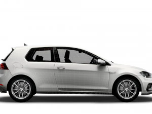 Volkswagen Golf R 3door Typ 5G 2017 3D Model