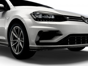 Volkswagen Golf R 3door Typ 5G 2017 3D Model
