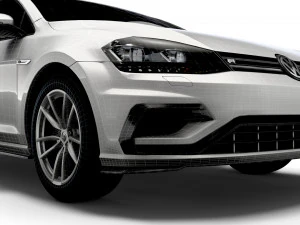 Volkswagen Golf R 3door Typ 5G 2017 3D Model