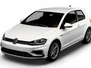 Volkswagen Golf R 3door Typ 5G 2017 3D Model