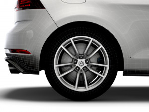 Volkswagen Golf R 3door Typ 5G 2017 3D Model
