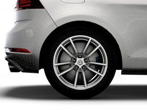 Volkswagen Golf R 3door Typ 5G 2017 3D Model