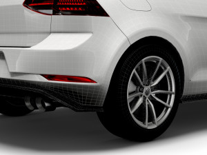 Volkswagen Golf R 3door Typ 5G 2017 3D Model