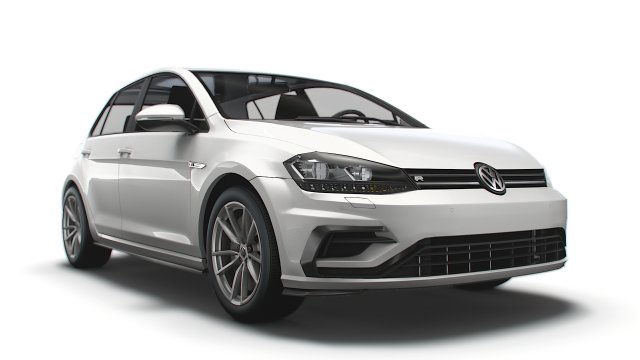 Volkswagen Golf R 5door Typ 5G 2017 3D Model .c4d .max .obj .3ds .fbx .stl .blend 