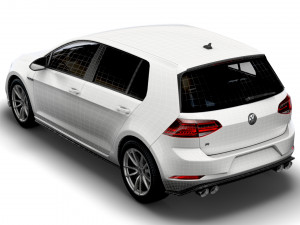 Volkswagen Golf R 5door Typ 5G 2017 3D Model