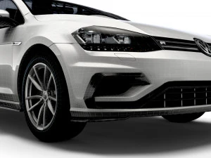 Volkswagen Golf R 5door Typ 5G 2017 3D Model