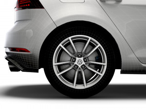 Volkswagen Golf R 5door Typ 5G 2017 3D Model