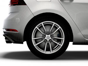 Volkswagen Golf R 5door Typ 5G 2017 3D Model