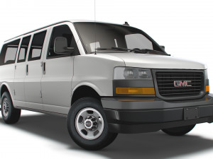 GMC Savana Window Van 2022 3D Model