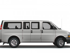 GMC Savana Window Van 2022 3D Model