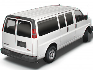 GMC Savana Window Van 2022 3D Model