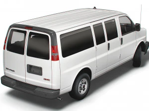GMC Savana Window Van 2022 3D Model