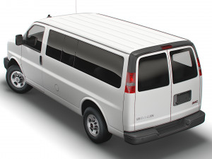 GMC Savana Window Van 2022 3D Model