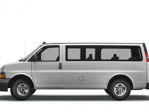 GMC Savana Window Van 2022 3D Model