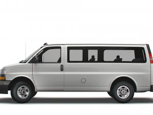GMC Savana Window Van 2022 3D Model