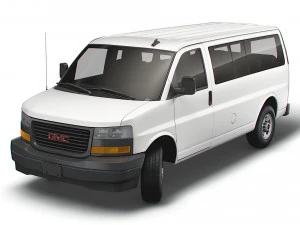 GMC Savana Window Van 2022 3D Model