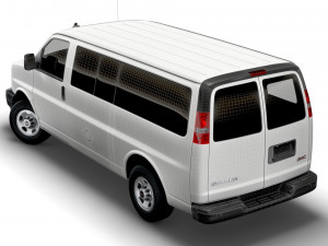 GMC Savana Window Van 2022 3D Model