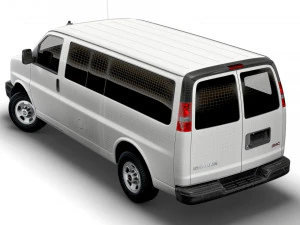 GMC Savana Window Van 2022 3D Model