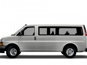 GMC Savana Window Van 2022 3D Model