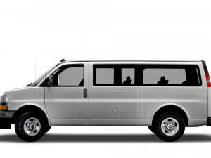 GMC Savana Window Van 2022 3D Model