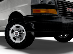GMC Savana Window Van 2022 3D Model