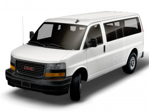 GMC Savana Window Van 2022 3D Model