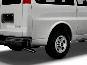 GMC Savana Window Van 2022 3D Model