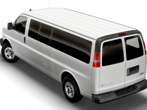 GMC Savana Extended WB 2022 3D-Modell