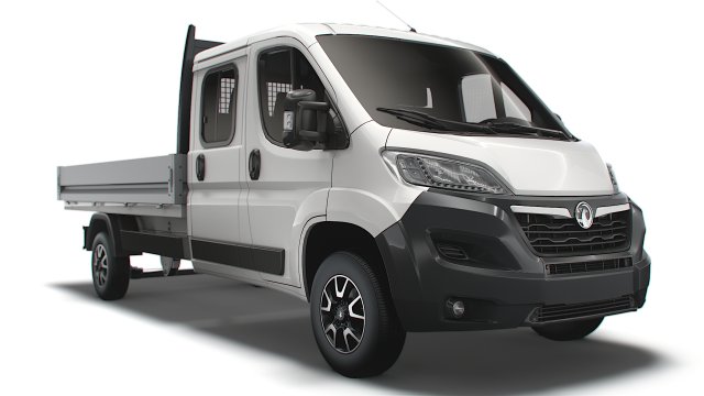 Vauxhall Movano Crew Cab Truck 2023 3Dモデル .c4d .max .obj .3ds .fbx .stl .blend 