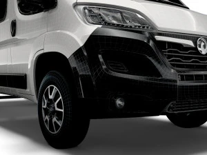 Camion &agrave; cabine double Vauxhall Movano 2023 Modèle 3D