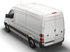Dodge Sprinter Van L2H2 2009 Modelo 3D