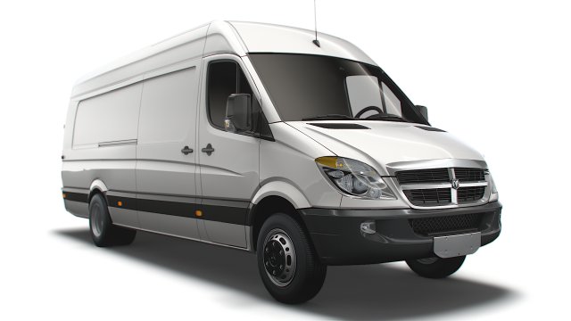 Dodge Sprinter Van L4H3 2009 Modello 3D .c4d .max .obj .3ds .fbx .stl .blend 