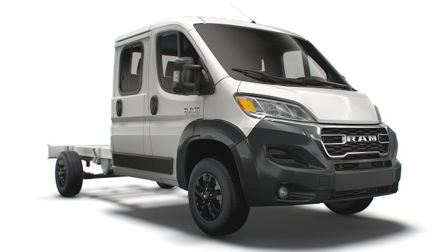 RAM Promaster Chassis Truck Crew Cab 4035 WB 2023 3D 모델 .c4d .max .obj .3ds .fbx .stl .blend