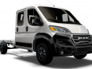 RAM Promaster Chassis Truck Crew Cab 4035 WB 2023 3D 모델
