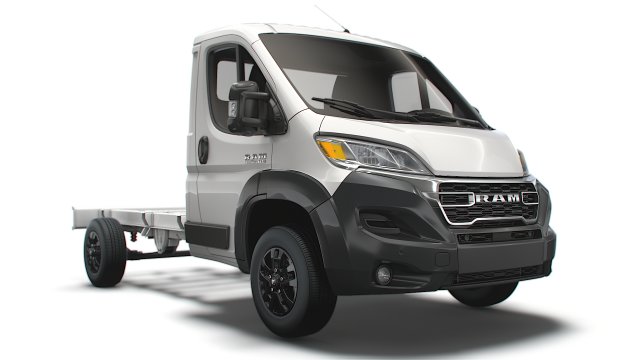 RAM Promaster Chassis Truck Single Cab 3450WB 2023 3D 模型 .c4d .max .obj .3ds .fbx .stl .blend 