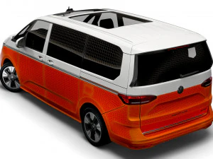 Volkswagen Multivan eHybrid Long T7 2023 3D Model