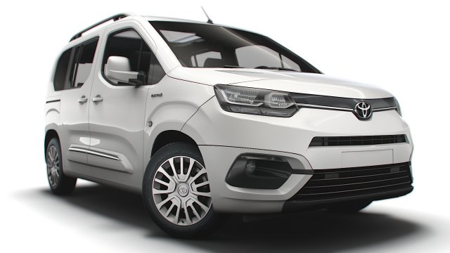 Toyota ProAce City Electric Verso 2022 Model 3D .c4d .max .obj .3ds .fbx .stl .blend 
