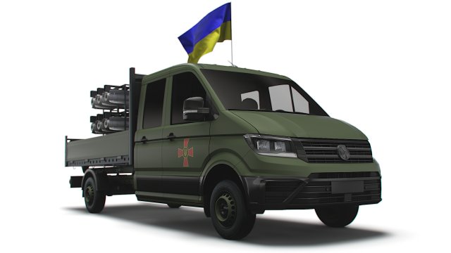 VW Crafter Brimstone SLS 2022 3D Model .c4d .max .obj .3ds .fbx .lwo .lw .lws