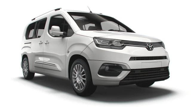 Toyota ProAce City Verso XL 2022 3D Model .c4d .max .obj .3ds .fbx .stl .blend 