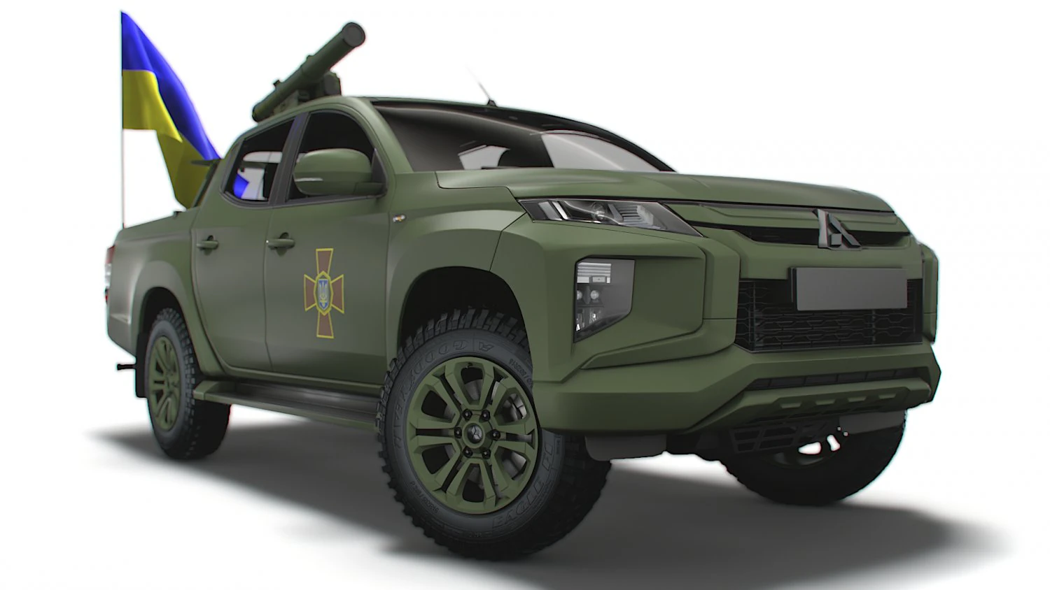 Mitsubishi L200 ATGM Stugna P 2022 3D Model .c4d .max .obj .3ds .fbx .stl .blend