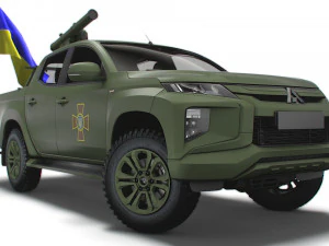 Mitsubishi L200 ATGM Stugna P 2022 3D Model