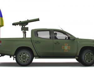 Mitsubishi L200 ATGM Stugna P 2022 3D Model