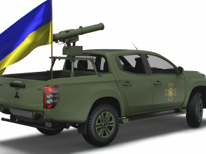 Mitsubishi L200 ATGM Stugna P 2022 3D Model