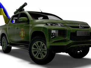 Mitsubishi L200 ATGM Stugna P 2022 3D Model
