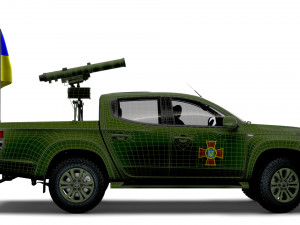 Mitsubishi L200 ATGM Stugna P 2022 3D Model